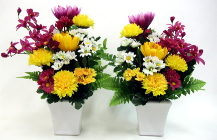 光触媒 造花 仏花アレンジA一対(2個セット)