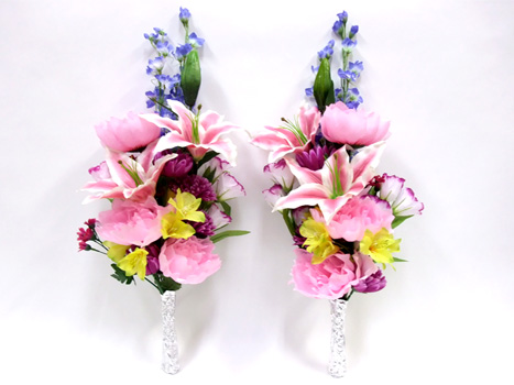 光触媒 造花 仏花2本セットD