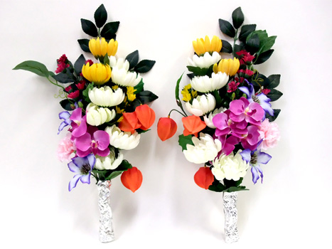 光触媒 造花 仏花2本セットE